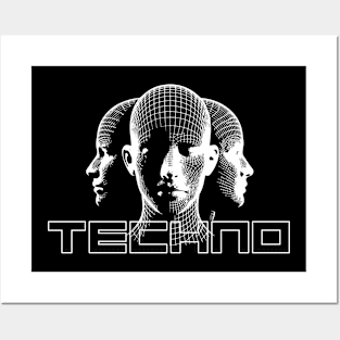 techno heads design Posters and Art